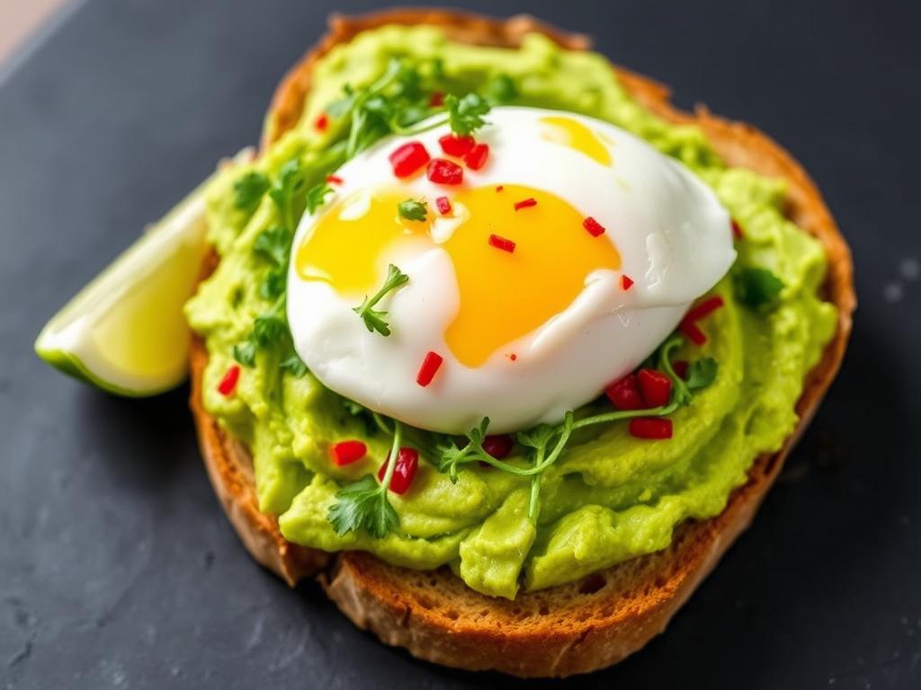 Avocado-Toast mit pochiertem Ei im Avocateur Frankfurt Avocado-Toast mit pochiertem Ei im Avocateur Frankfurt