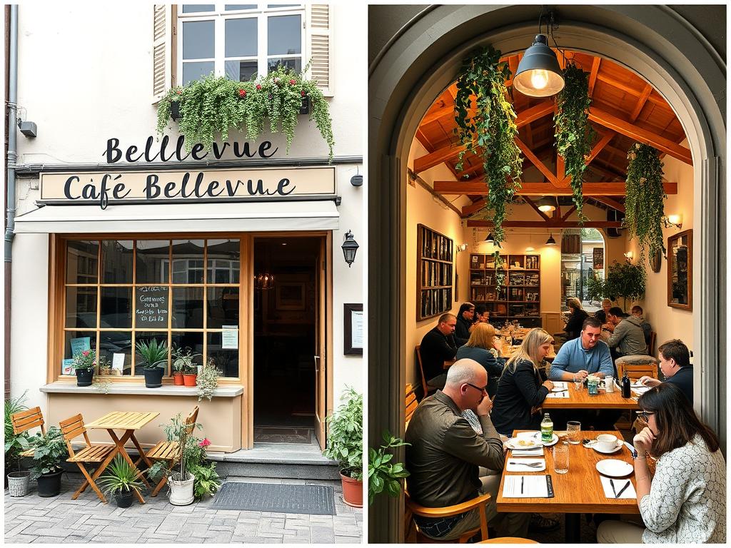 Café Bellevue im Martinsviertel von Darmstadt mit seiner charmanten Kollektiv-Atmosphäre Café Bellevue im Martinsviertel von Darmstadt mit seiner charmanten Kollektiv-Atmosphäre