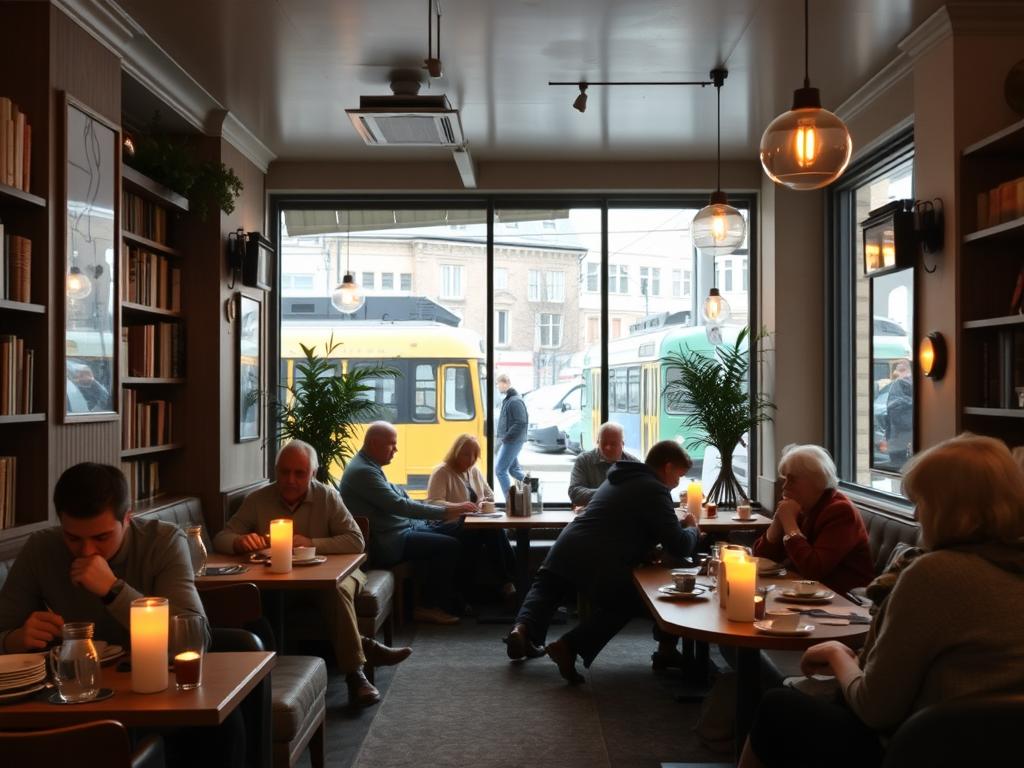 Café LINIE 3 in Darmstadt-Bessungen mit seiner Wohnzimmeratmosphäre Café LINIE 3 in Darmstadt-Bessungen mit seiner Wohnzimmeratmosphäre