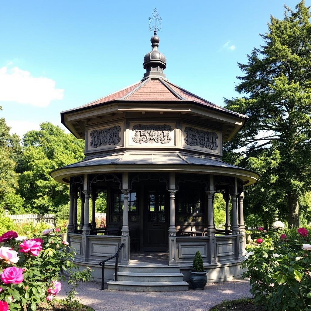 Das historische Teehäuschen auf der Rosenhöhe Das historische Teehäuschen auf der Rosenhöhe