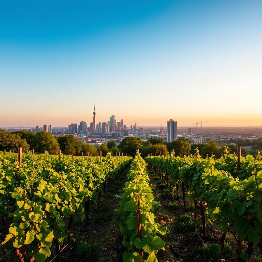Der Lohrpark mit Weinberg und Aussichtspunkt über Frankfurt