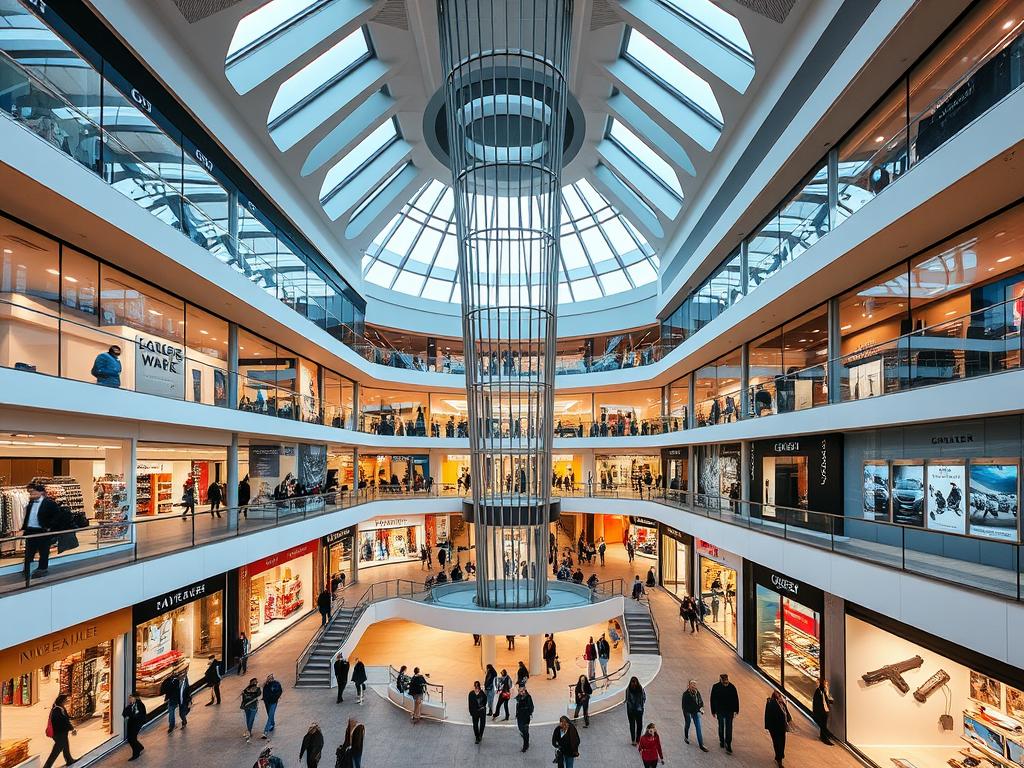 Die Galerie Neustädter Tor als modernes Einkaufszentrum beim Shopping in Gießen Die Galerie Neustädter Tor als modernes Einkaufszentrum beim Shopping in Gießen