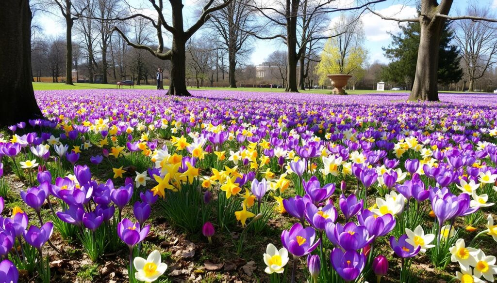 Frühlingsblüher auf der Rosenhöhe mit Krokussen und Narzissen Frühlingsblüher auf der Rosenhöhe mit Krokussen und Narzissen