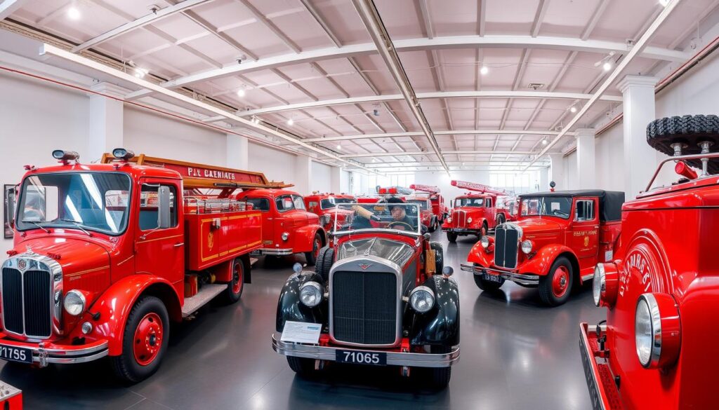 Historische Feuerwehrfahrzeuge im Deutschen Feuerwehr-Museum in Fulda
