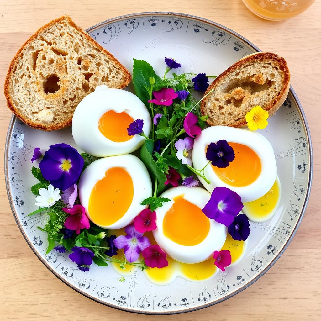 Kunstvoll angerichtetes Frühstück im Café Buur in Frankfurt am Main Kunstvoll angerichtetes Frühstück im Café Buur in Frankfurt am Main
