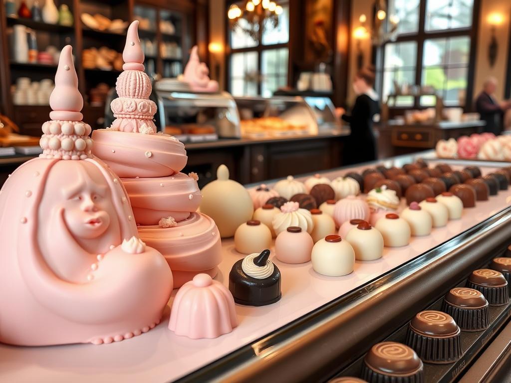 Kunstvolle Marzipankreationen und Pralinen im Lembach's Café in Fulda Kunstvolle Marzipankreationen und Pralinen im Lembach's Café in Fulda