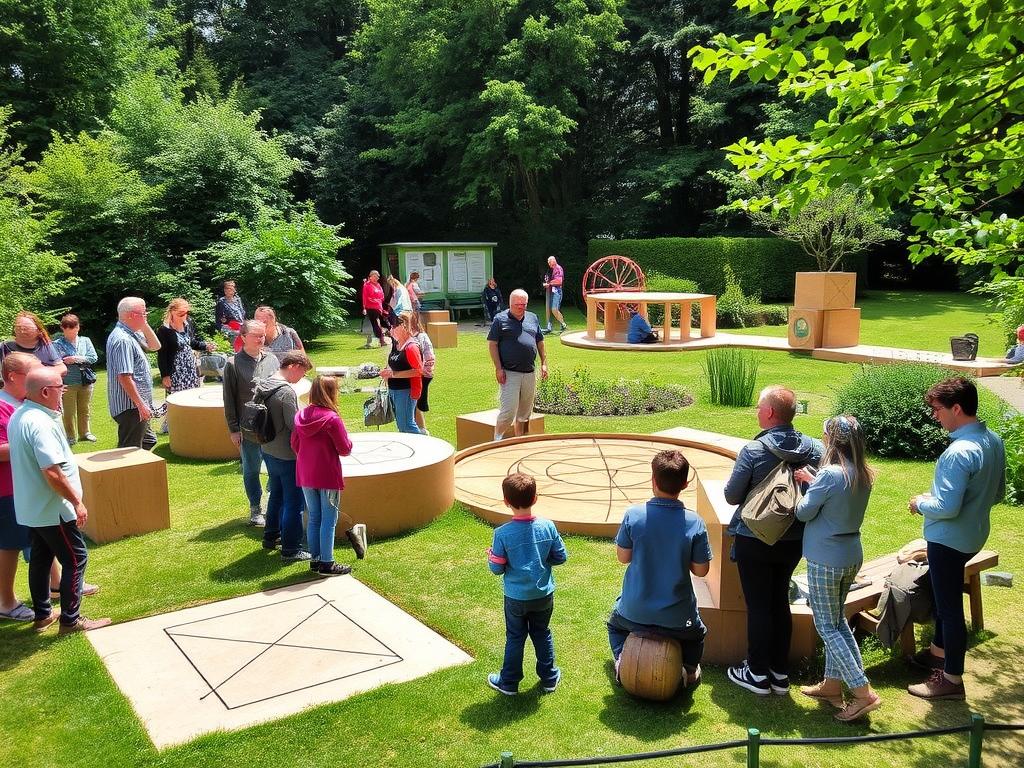Mathematischer Garten in Gießen mit interaktiven Installationen Mathematischer Garten in Gießen mit interaktiven Installationen