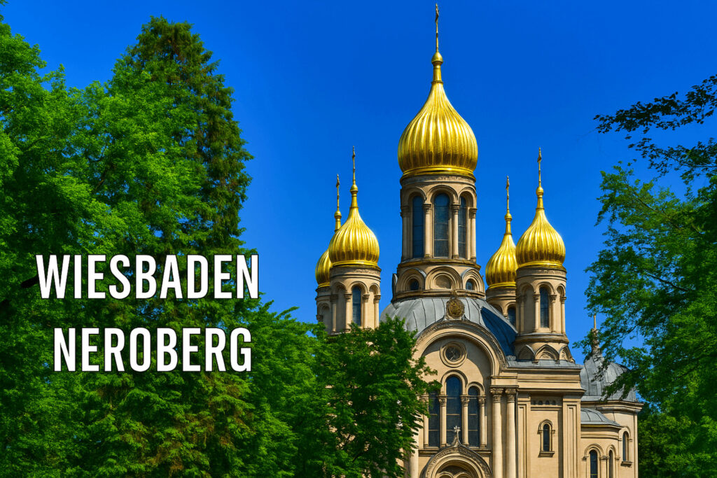Russische Kirche Neroberg goldene Kuppeln