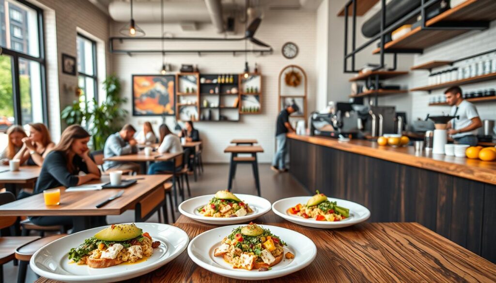 Schuknecht Café & Bar in Darmstadt serviert veganes Frühstück mit Tofu-Rührei Schuknecht Café & Bar in Darmstadt serviert veganes Frühstück mit Tofu-Rührei