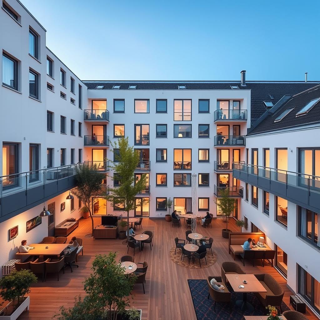 Studentenwohnheim in Darmstadt mit Gemeinschaftsbereich