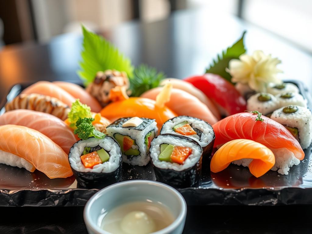 Sushi-Variation im Su-Chin Restaurant in Darmstadt Sushi-Variation im Su-Chin Restaurant in Darmstadt