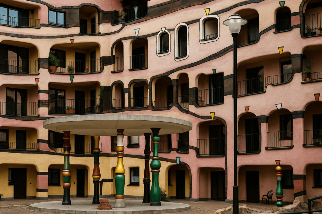 Waldspirale Architektur mit organischen Formen