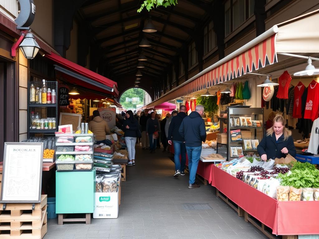 Wochenmarkt Bornheim in Frankfurt Wochenmarkt Bornheim in Frankfurt
