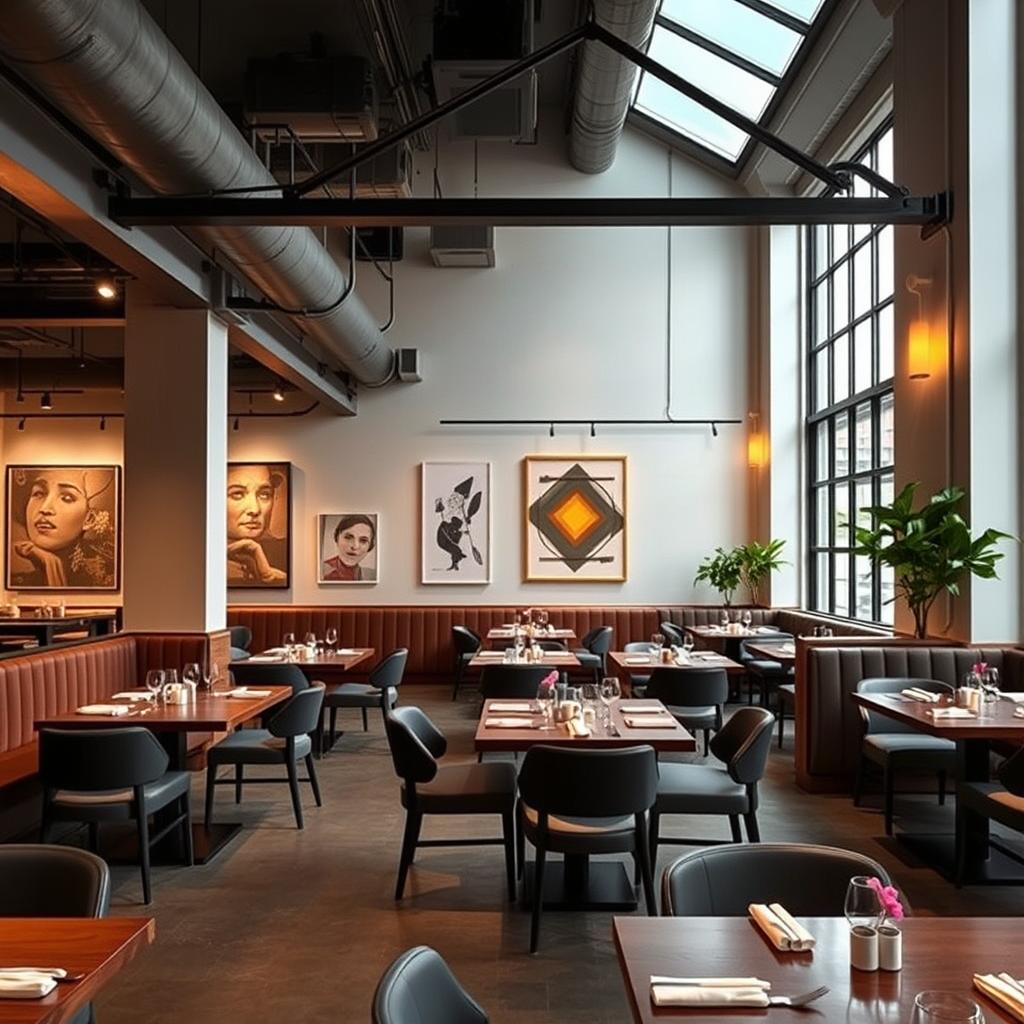 Modernes Loft-Ambiente im Weinsinn Restaurant Frankfurt